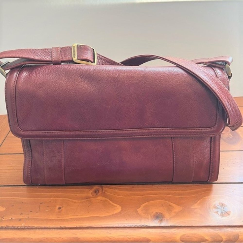 Derek Alexander Half Flap Crossbody Leather Handbag Gem